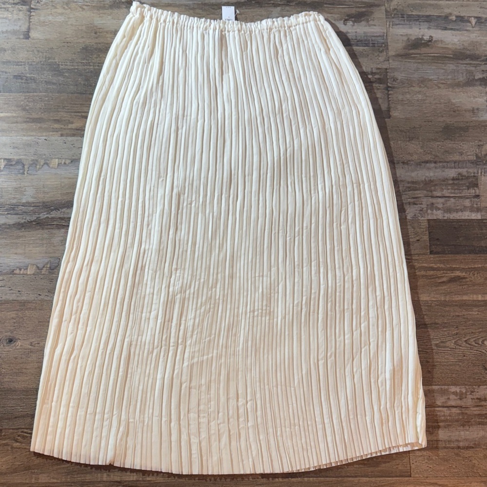 Banana Republic Pleated Maxi Skirt White